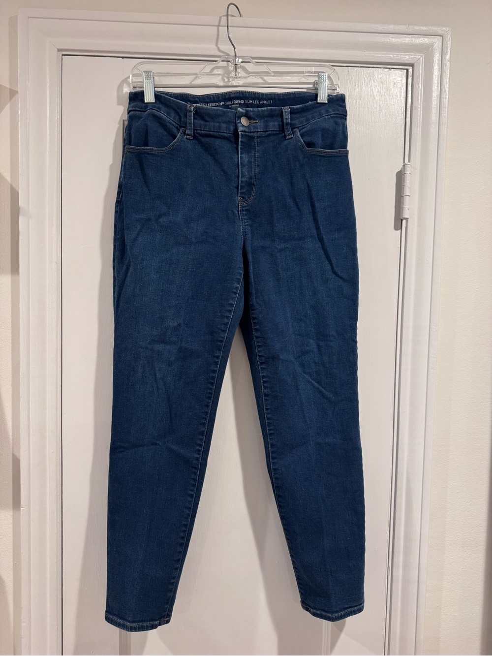 Chico's Dark Blue Skinny Jeans - Stretch Slim Leg Size 1